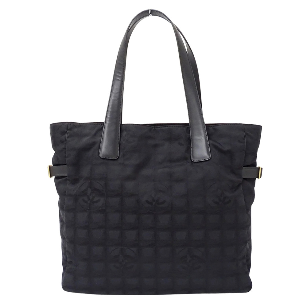 Chanel CHANEL Handbag New Travel Tote GM Women's Brand Bag Nylon Black Gold H...
